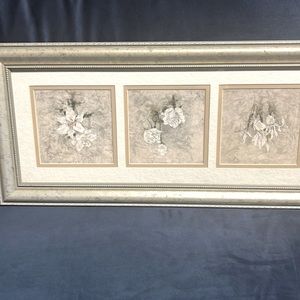 Flower pictures.  Pewter/Silver/Gray.